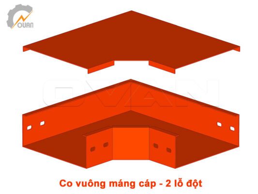 phụ kiện co vuông máng cáp